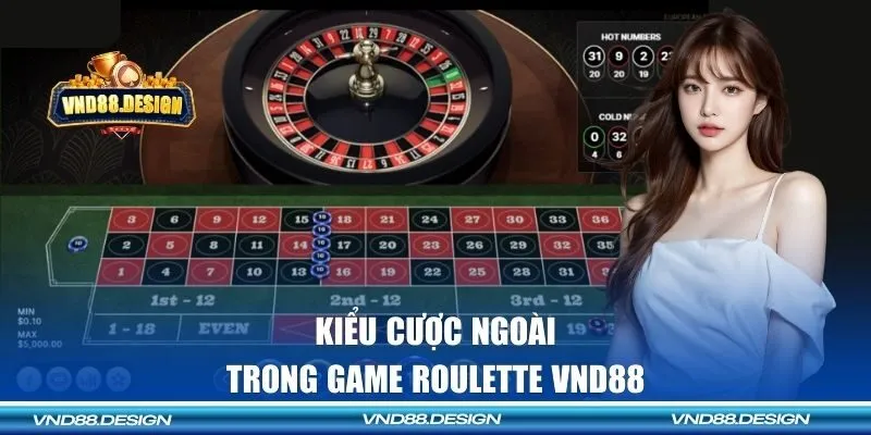 Các cửa dự đoán kết quả vòng bên ngoài Roulette VND88