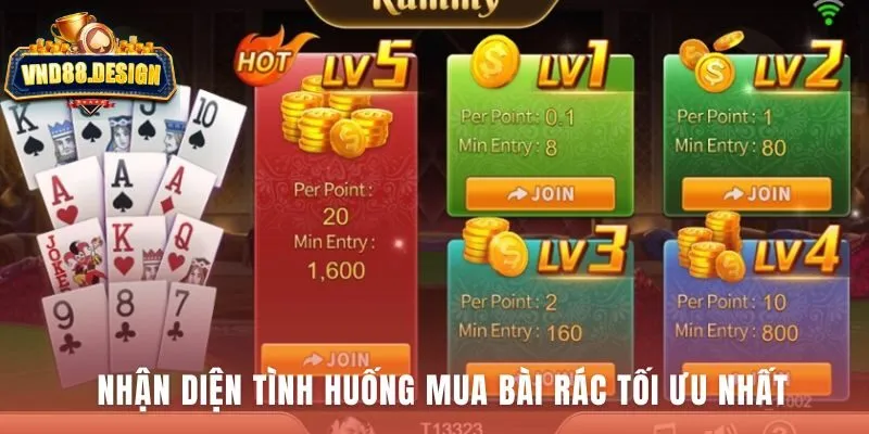 Casino Rummy đòi hỏi nhận diện đúng thời điểm mua bài rác